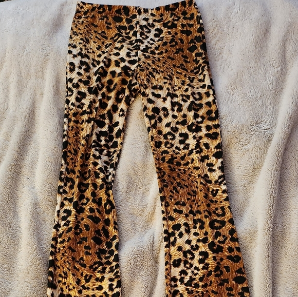 Leopard Flare Boho Pants - Picture 2 of 12